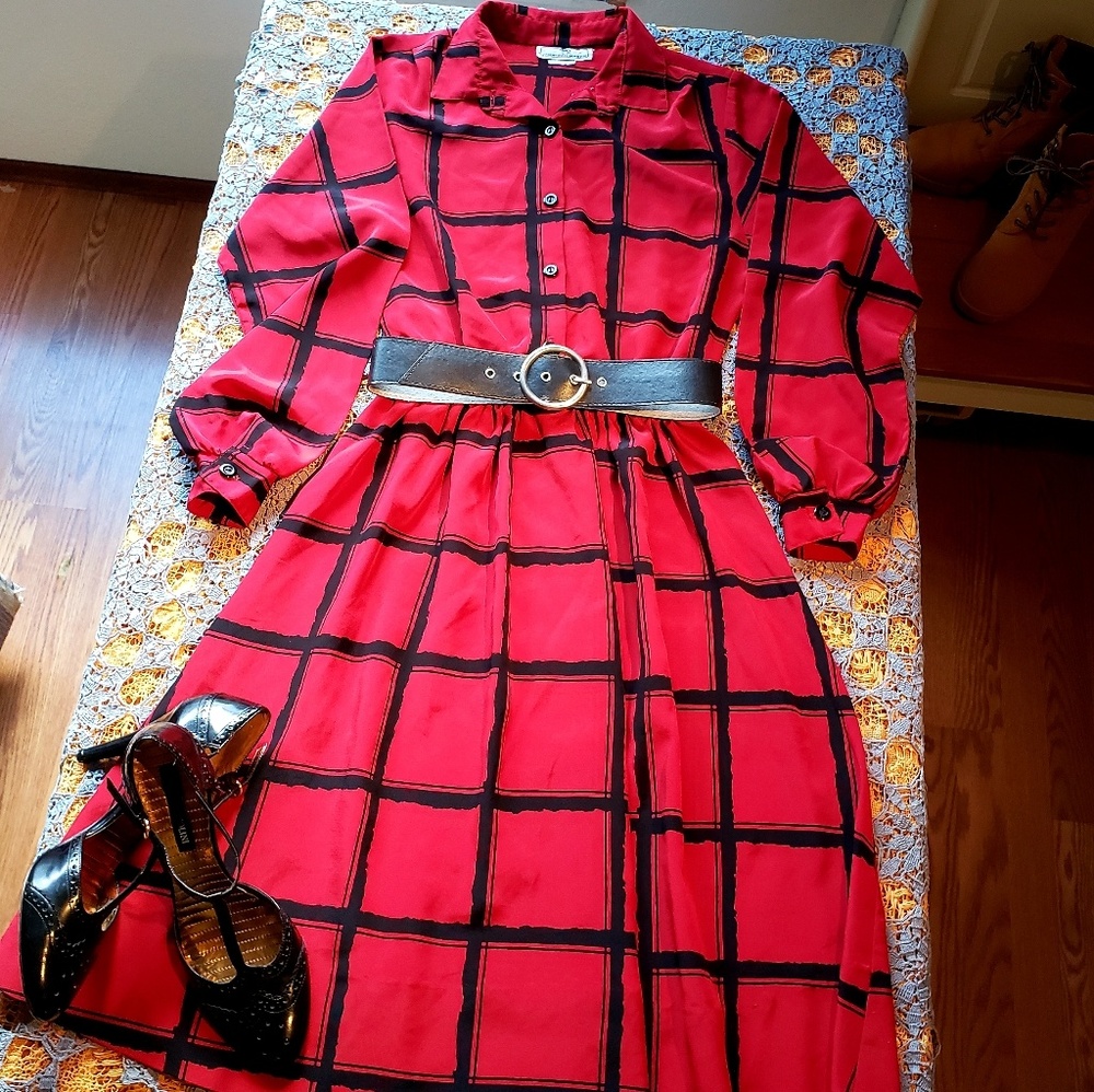 Vintage 80s office dress
